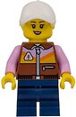 Фото LEGO City Dirt Bike Rider - Female, White Cap, Bright Light Yellow Ponytail Hair (cty1529)