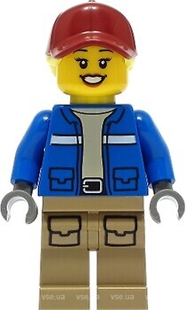 Фото LEGO City Wildlife Rescue Explorer - Female, Dark Red Cap, Bright Light Yellow Hair (cty1305)