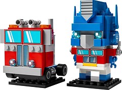 Фото LEGO BrickHeadz Оптимус Прайм: робот и транспорт (40803)
