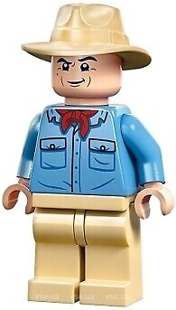 Фото LEGO Jurassic World Dr. Alan Grant - Medium Blue Shirt, Tan Fedora (jw105)