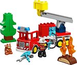 Фото LEGO Duplo Пожарная машина со шлангом и пожарным (10473)