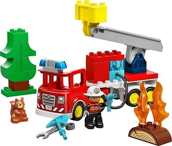 Фото LEGO Duplo Пожарная машина со шлангом и пожарным (10473)
