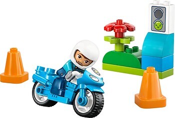 Фото LEGO Duplo Синий полицейский мотоцикл (10471)