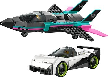 Фото LEGO City Реактивный самолет против автомобиля (60489)