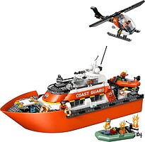 Фото LEGO City Спасательный катер и вертолет береговой охраны (60504)