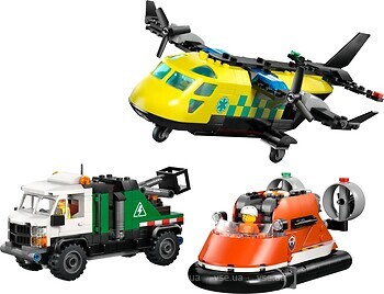 Фото LEGO City Ремикс самолета, грузовика и судна на воздушной подушке (60505)