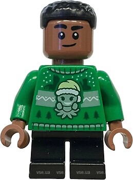 Фото LEGO Harry Potter Blaise Zabini - Green Holiday Sweater, Black Short Legs (hp595)