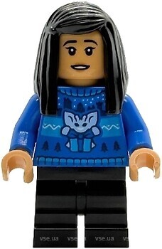 Фото LEGO Harry Potter Cho Chang - Blue Holiday Sweater, Black Medium Legs (hp590)