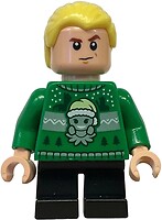 Фото LEGO Harry Potter Draco Malfoy - Green Holiday Sweater, Black Short Legs (hp591)
