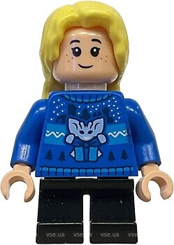 Фото LEGO Harry Potter Luna Lovegood - Blue Holiday Sweater, Black Short Legs (hp594)