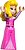 Фото LEGO Disney Aurora - Dark Pink Dress, Metallic Pink Sleeves, Gold Necklace, Yellow Hair (dis153)