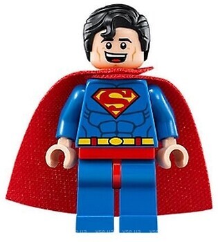 Фото LEGO Super Heroes Superman - Hair with Front Curl, Open Mouth Smile / Sheepish Grin (sh0463)