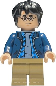 Фото LEGO Harry Potter Harry Potter - Dark Blue Open Jacket over Plaid Shirt with Collar (hp544)