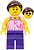 Фото LEGO City Girl - Bright Pink Top with Butterflies and Flowers, Dark Purple Legs (hol083)