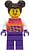 Фото LEGO City Stuntz Driver - Female, Coral Racing Shirt, Dark Purple Legs, Dark Brown Hair with Buns (cty1331)