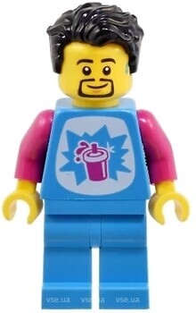 Фото LEGO City Robot World Slushy Vendor - Male, Dark Azure Shirt and Legs, Black Hair (cty1804)