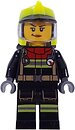 Фото LEGO City Firefighter - Female, Neon Yellow Fire Helmet, Trans-Clear Visor (cty1843)