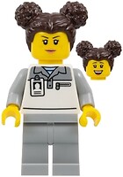 Фото LEGO City Formula 1 Mechanic - Female, Polo Shirt, Dark Brown Hair with Buns, Freckles (cty1833)