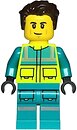 Фото LEGO City Paramedic - Male, Dark Turquoise and Neon Yellow Safety Vest (cty1724)