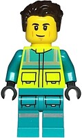 Фото LEGO City Paramedic - Male, Dark Turquoise and Neon Yellow Safety Vest (cty1724)