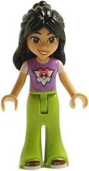 Фото LEGO Friends Liann - Medium Lavender Top, Lime Trousers Bell-Bottoms (frnd0689)