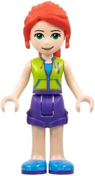 Фото LEGO Friends Mia - Dark Purple Shorts, Lime Jacket Top, Red Hair (frnd0349)