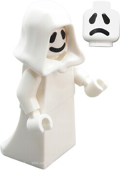 Фото LEGO City Ghost - White Hood, White Lower Body Skirt (twn392)