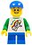 Фото LEGO City Classic Space Minifigure Floating Pattern, Blue Short Legs, Blue Short Bill Cap (twn224)
