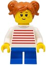 Фото LEGO City Child - Girl, White Sweater with Red Horizontal Stripes, Freckles (twn427)