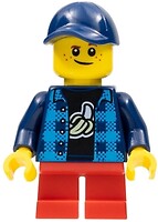 Фото LEGO City Boy - Dark Blue Banana Shirt, Red Short Legs, Crooked Dark Blue Cap (twn426)