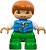 Фото LEGO Duplo Child Boy - Dark Azure Vest, White Shirt, Hearing Aids (47205pb097)