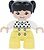 Фото LEGO Duplo Child Girl - Bright Light Yellow Legs, White Top with Black Hearts, Light Nougat Skin (47205pb079)
