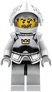Фото LEGO Castle Crown Knight - Plain with Breastplate, Helmet, Curly Eyebrows, Black Hips, Light Bluish Gray Legs (cas350)