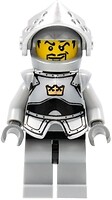 Фото LEGO Castle Crown Knight - Plain with Breastplate, Helmet, Curly Eyebrows, Black Hips, Light Bluish Gray Legs (cas350)