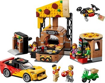 Фото LEGO City Доставка пиццы с разными транспортными средствами (60496)