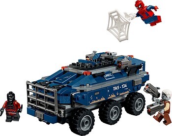 Фото LEGO Marvel Преследование Человеком-Пауком машины для перевозки преступников (76349)