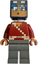 Фото LEGO Minecraft Hero - Dark Red Torso, Dark Bluish Gray Legs, Neck Bracket (min203)