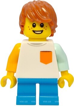 Фото LEGO City Boy - Freckles, White Shirt with Orange Pocket (cty1023)