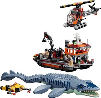 Фото LEGO Jurassic World Атака мозазавра на лодку (77983)