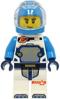 Фото LEGO City Astronaut - Male, White Spacesuit with Dark Azure Arms, Dark Azure Helmet, Trans-Clear Visor, Smirk (cty1758)