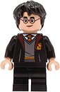 Фото LEGO Harry Potter Harry Potter - Gryffindor Robe Open, Black Medium Legs, Hair Thick and Messy (hp605)