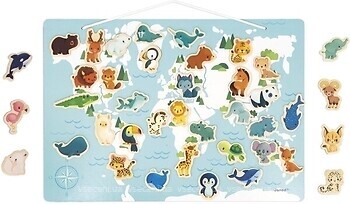 Фото Janod Карта мира с животными (J05468)