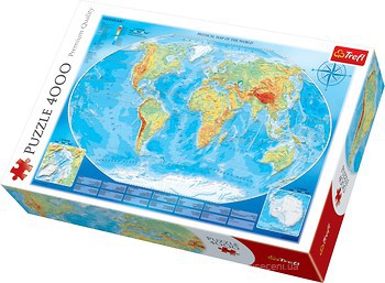 Фото Trefl Большая физическая карта мира (45007)