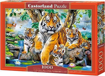 Фото Castorland Семья тигров у ручья (C-104413)