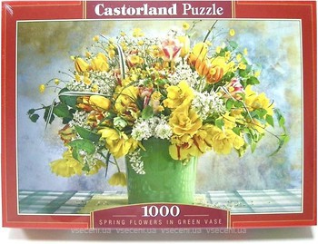 Фото Castorland Весенние цветы в зеленой вазе (C-104567)