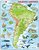 Фото Larsen Карта Южной Америки с животными (A25-UA)