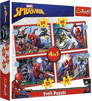 Фото Trefl Spider Man Героический Человек-Паук 4 в 1 (34384)