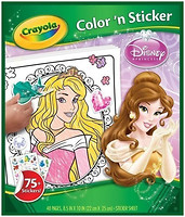 Фото Crayola Книга-раскраска с наклейками Принцессы (04-0202)