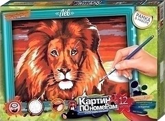 Фото Danko Toys Картина по номерам Лев (KN-01-07)