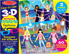 Фото Melissa & Doug Многоразовые 3D наклейки с очками Мода (MD9374)